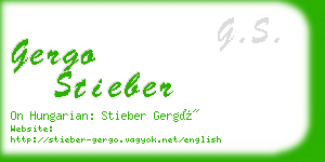 gergo stieber business card